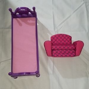 American girl doll bed and pull out couch